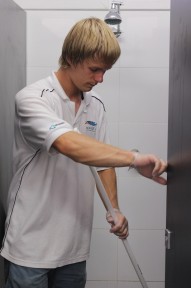 Putzen der Dusche