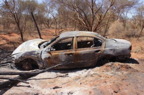Autowrack an der Tanami Road