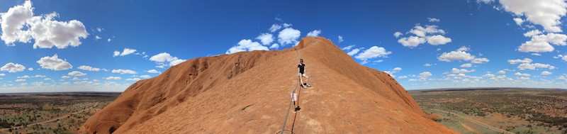 Panorama Uluru Abstieg